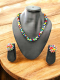 Inhanns Noor-E-Jalwa – Handmade Crystal Bead Necklace / Necklace With Earrings -Adjustable - Multi Colour