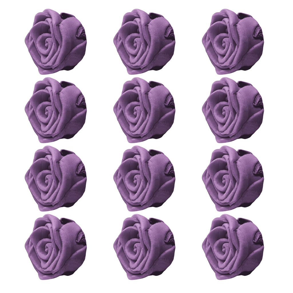 confect sugar roses topper sugar roses for cake decorations edible true purple roses pack of 12