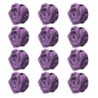 confect sugar roses topper sugar roses for cake decorations edible true purple roses pack of 12