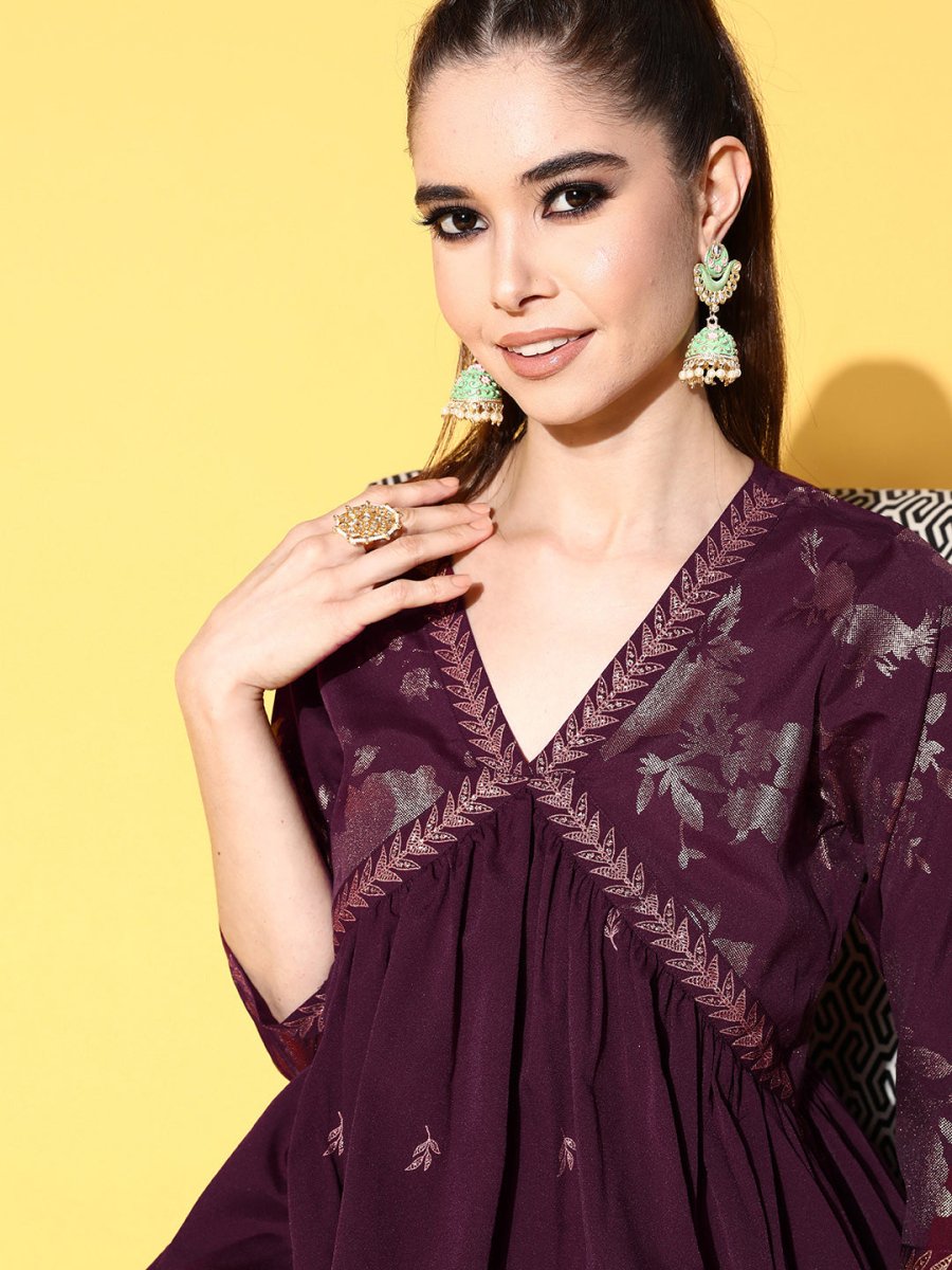 Ahalyaa Women Floral Printed Kurti with Sharara
