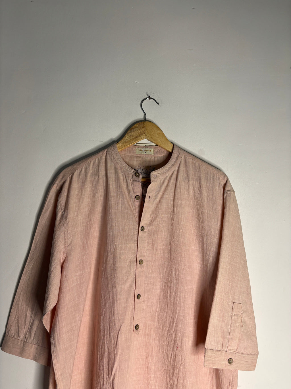 trueBrowns Pink Slub Men's Shirt
