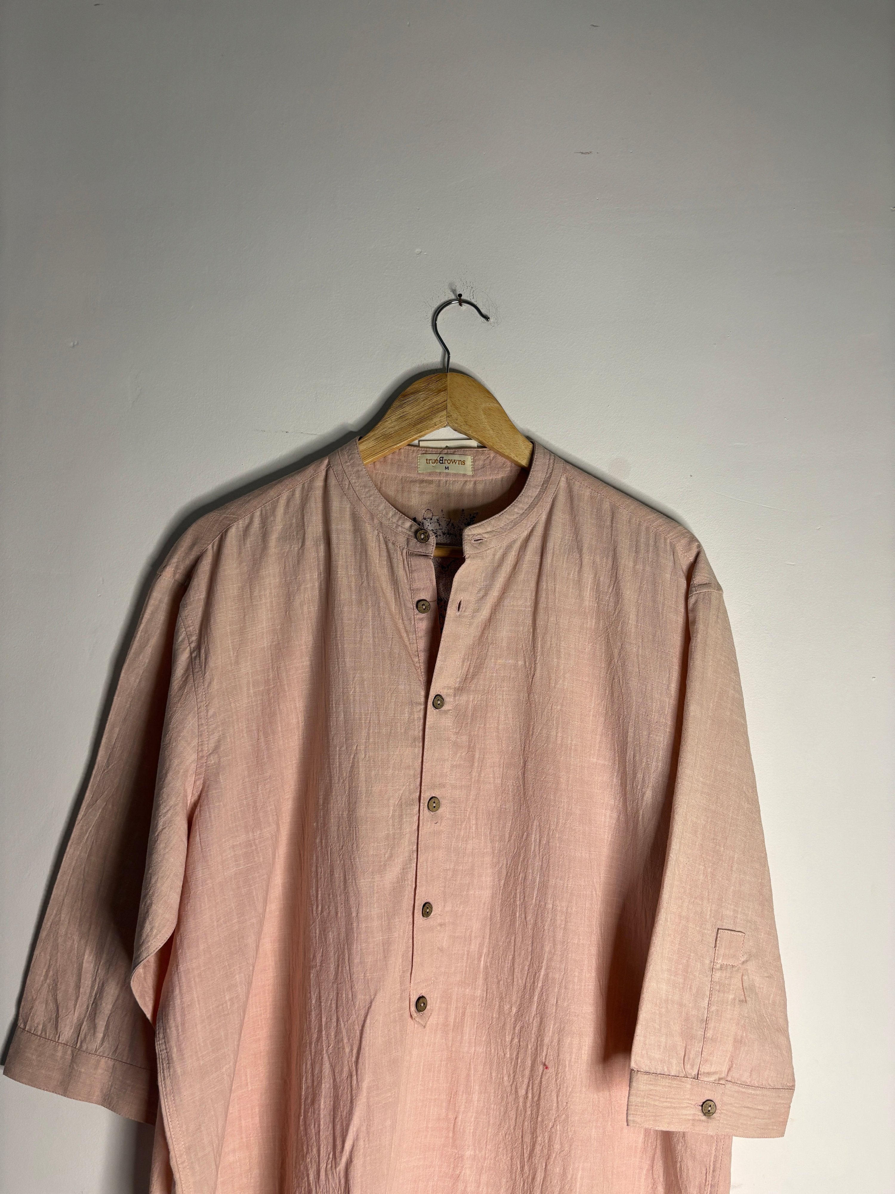 trueBrowns Pink Slub Men's Shirt