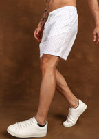 Fabmade Micro Print Casual Shorts