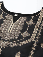 Ahalyaa Unstitched Black Dress Material - Distacart
