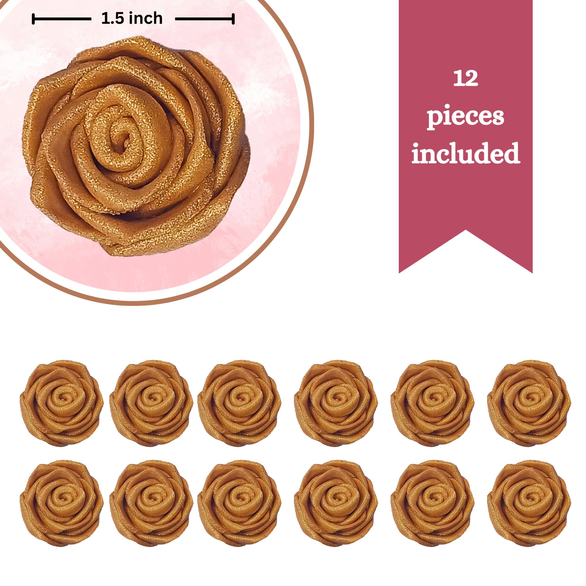 confect edible rose cake toppers edible toppers roses for cake decorations 12 roses copper roses