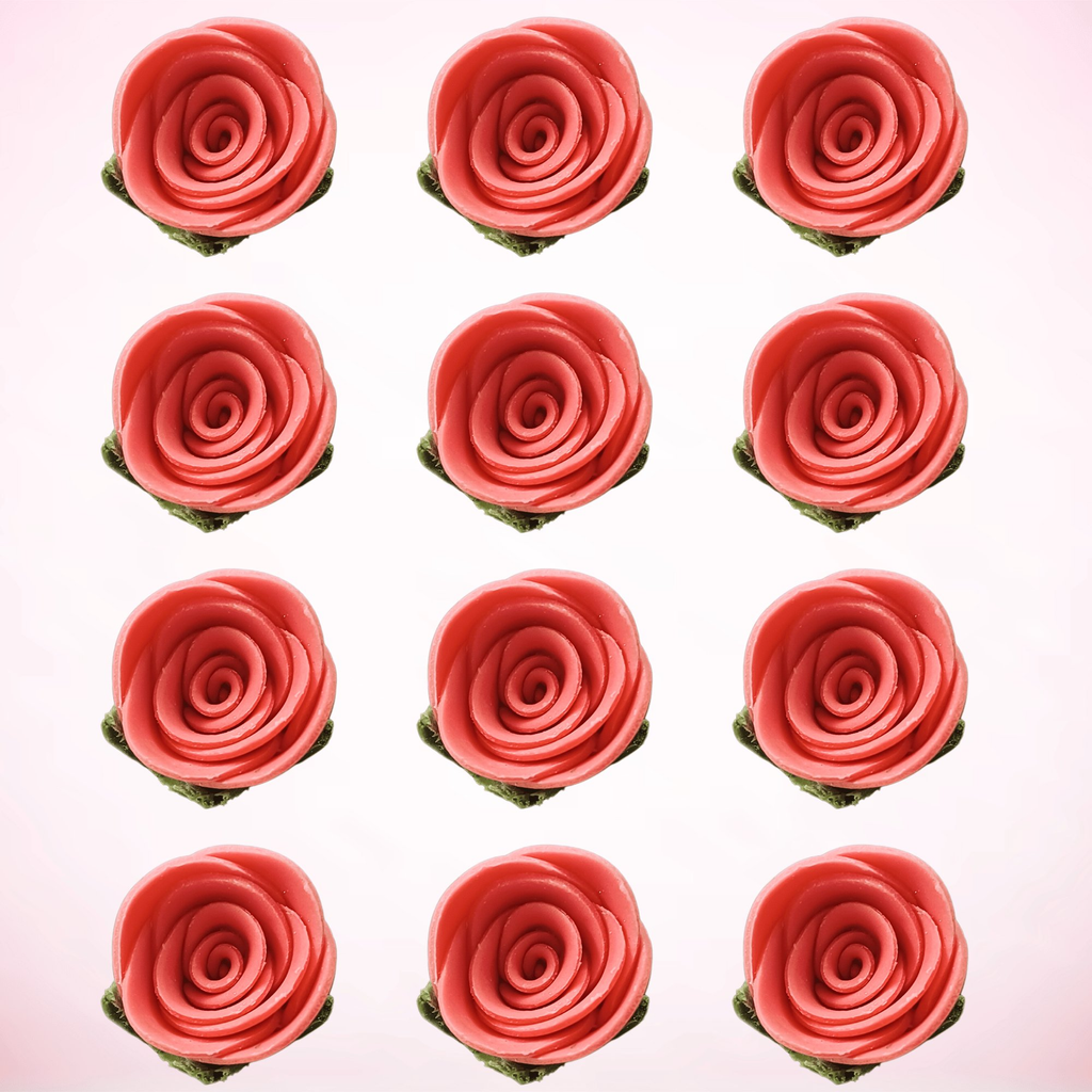 sugar roses for cake cupcake decoration coral 120 gms