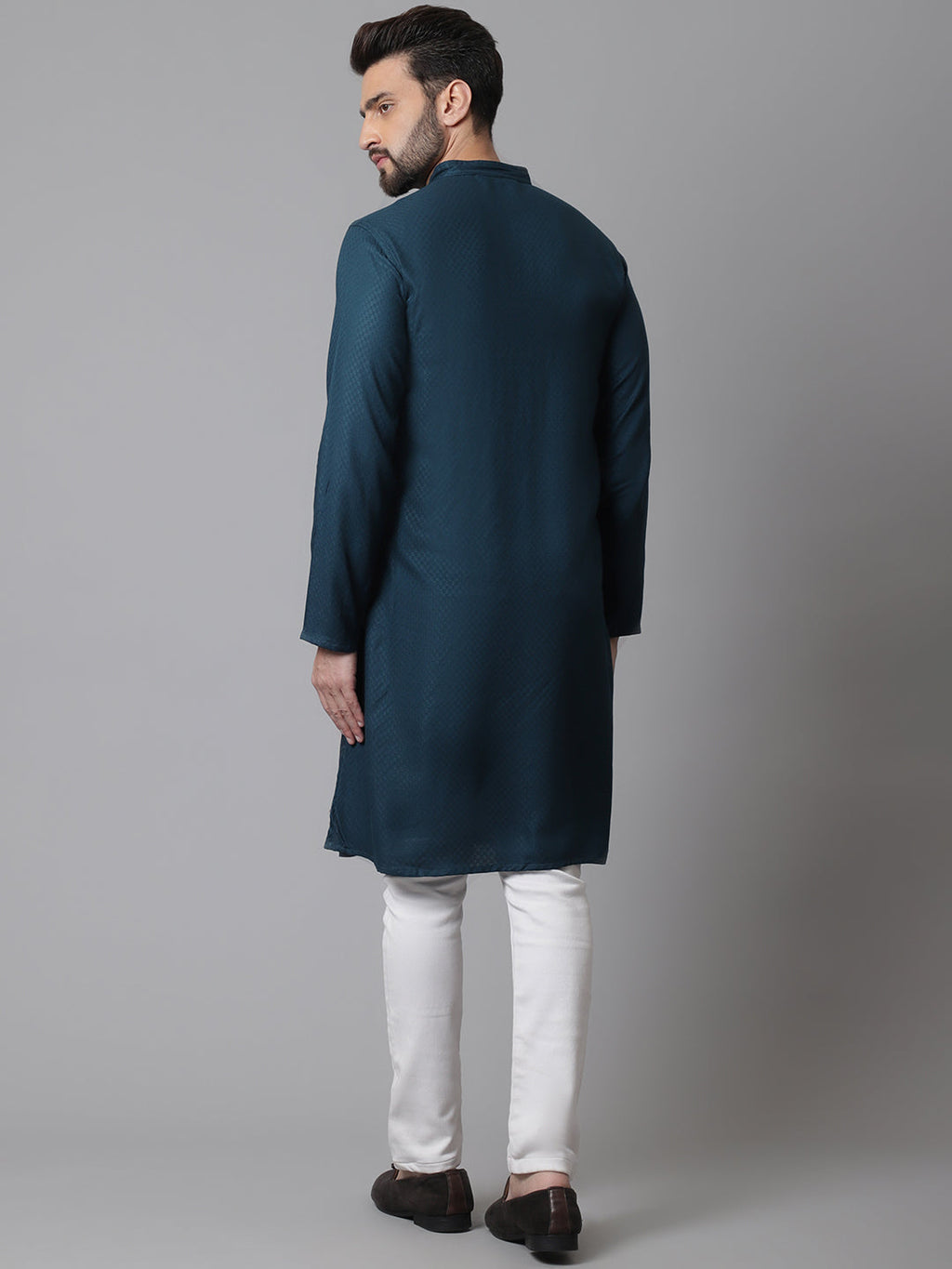 Even Apparels Green Kurta With Band Collar - Distacart