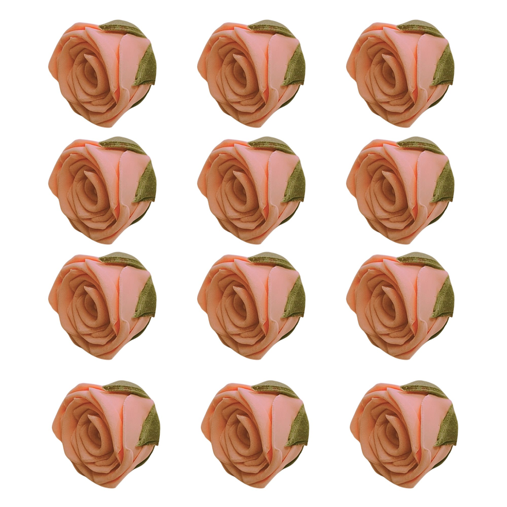 confect sugar roses topper sugar roses for cake decorations edible pretty peach pearl roses pack of 12