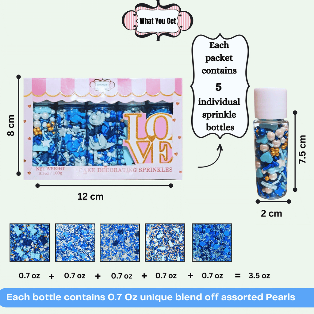 confect boys baby shower sprinkles edible sprinkles assorted pack of 5 baby shower 30