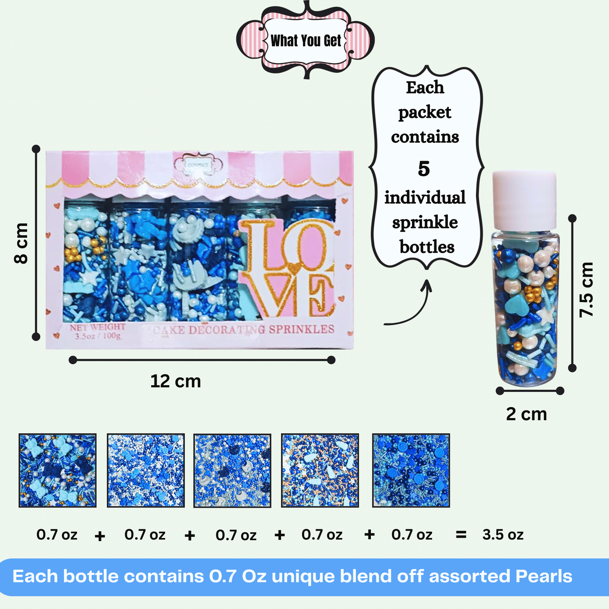 confect boys baby shower sprinkles edible sprinkles assorted pack of 5 baby shower 30