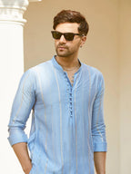 Fabmade Elegance In Every Thread Must Have The Sequins Embroidered Chanderi Silk Kurta