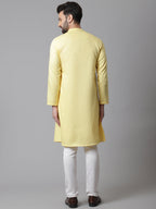 Even Apparels Yellow Sherwani Kurta With Asymetrical Cut - Distacart