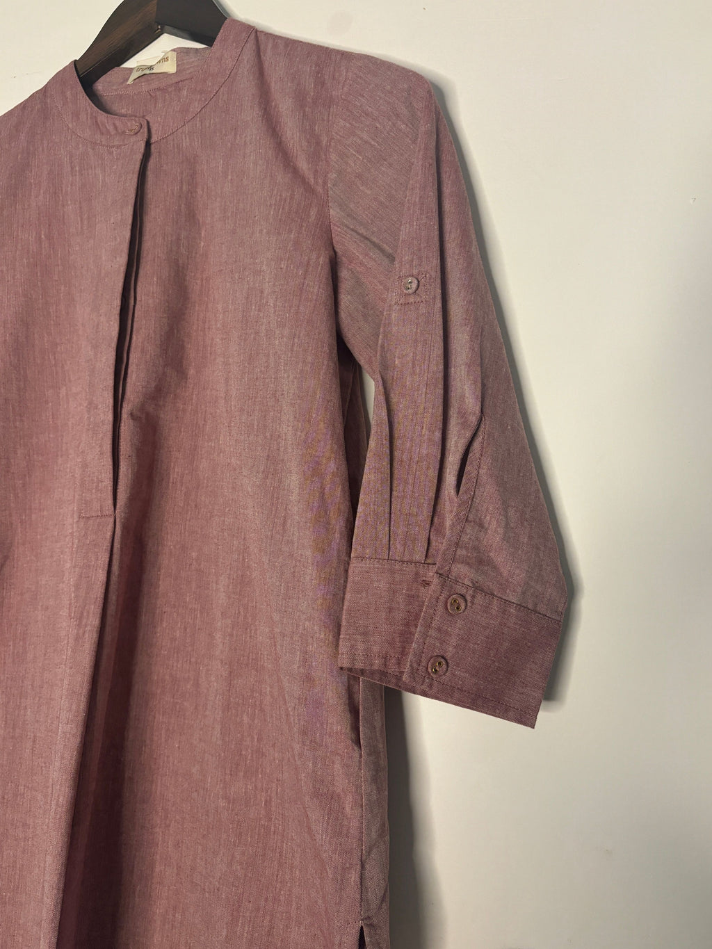 trueBrowns Pink Chambrey Top