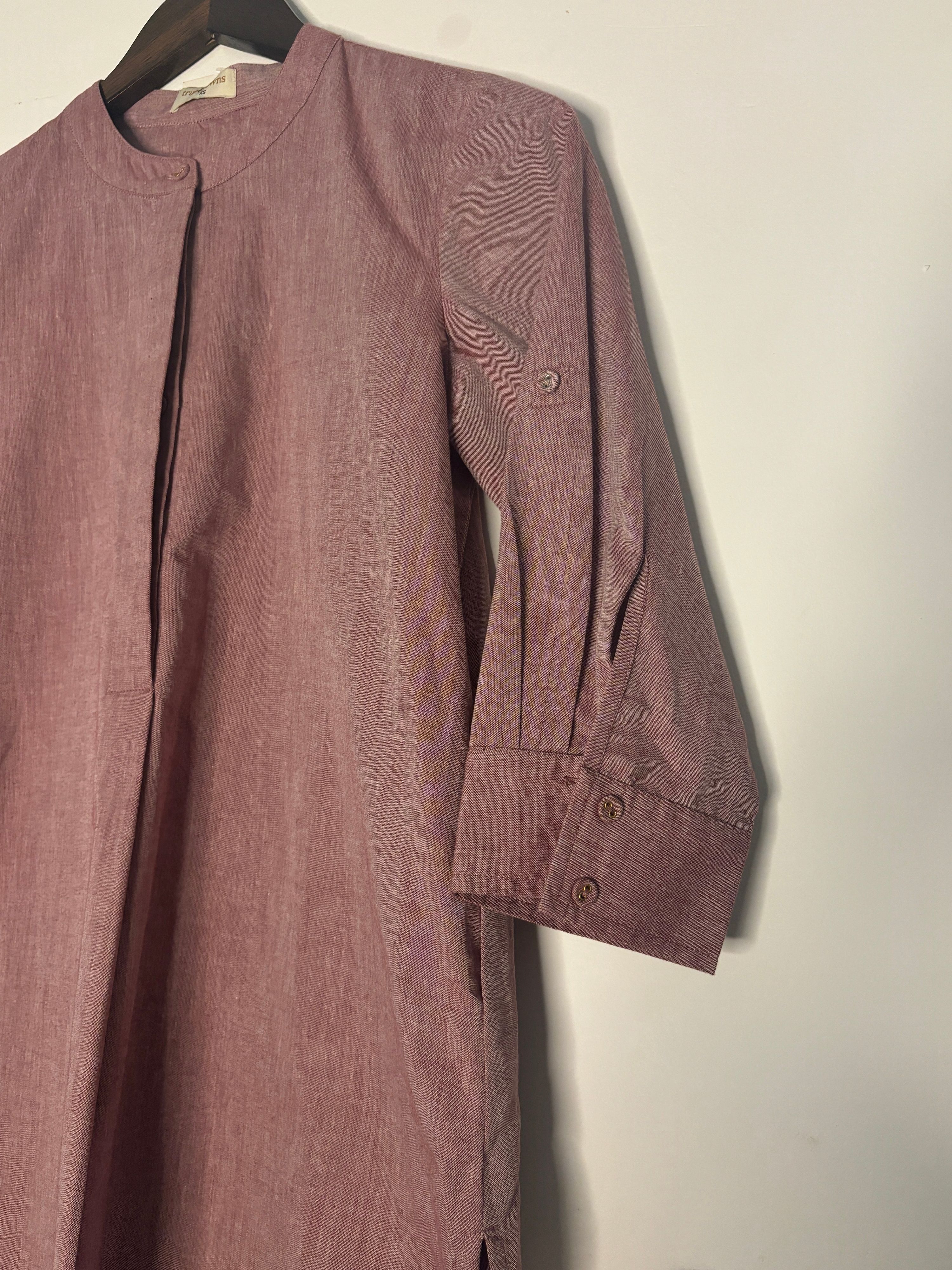 trueBrowns Pink Chambrey Top