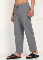 Fabmade Slate Grey Linen Pyjama