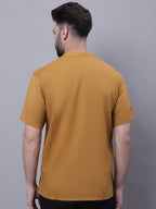 Even Apparels Brown Pure Cotton Short Kurta With Band Collar - Distacart