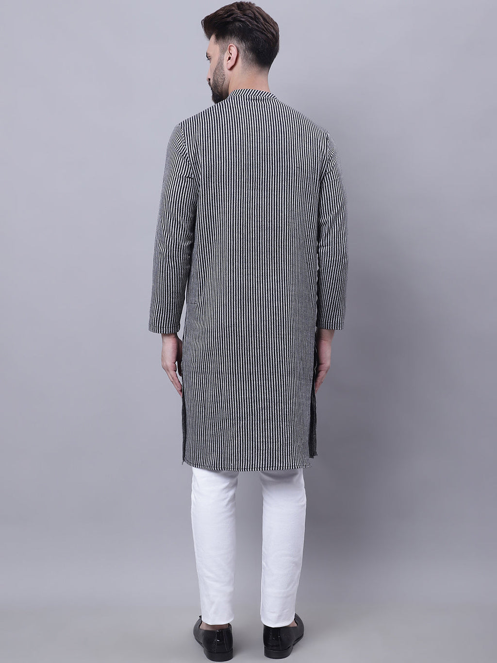 Even Apparels Black Sherwani Kurta With Asymetrical Cut - Distacart