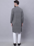 Even Apparels Black Sherwani Kurta With Asymetrical Cut - Distacart