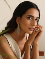 trueBrowns Silver Peacock Earrings - Distacart