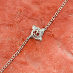 trueBrowns 925 Sterling Silver Textured Om Silver Chain Rakhi - Distacart