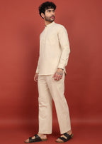 Fabmade Ivory Ease Short Kurta Co-Ord Set