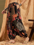 InWeave Black Multi Ethnic Harem Pant