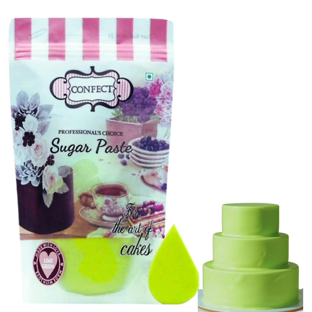 lime green fondant edible sugarpaste 1kg