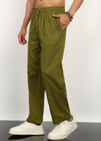 Fabmade Olive Linen Trousers