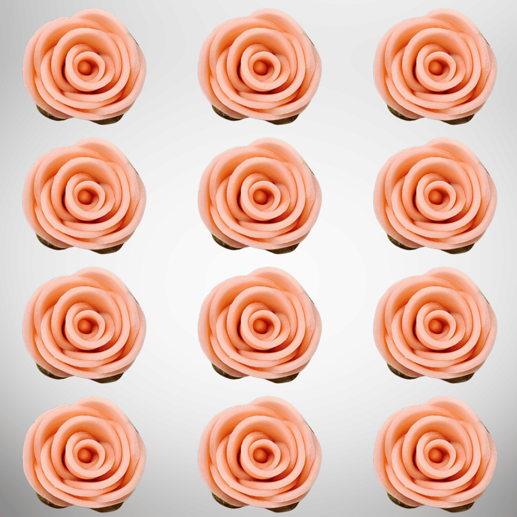 sugar roses for cake cupcake decoration peach 120 gms