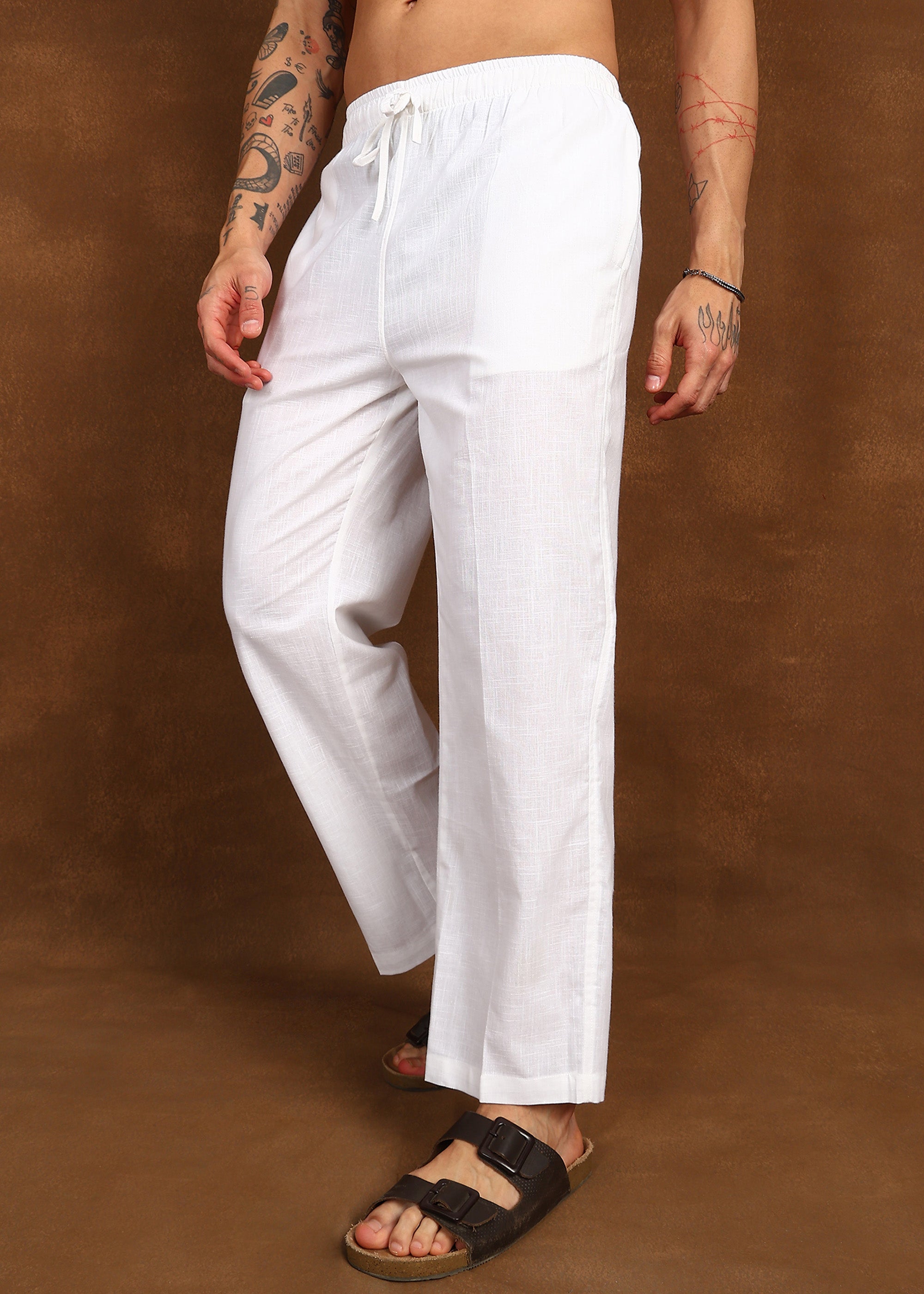 Fabmade Ivory Drift Linen Pyjama