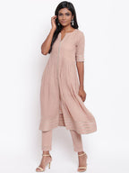 trueBrowns Pure Cotton Gota Slit Kurta Set | Relove - Distacart
