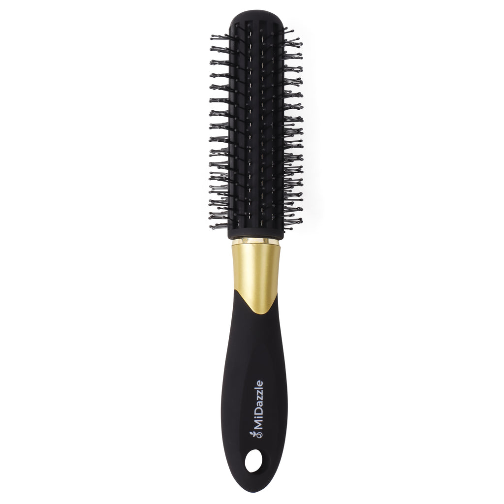 MiDazzle Hair Brush (Black & Gold) MIHB0031 - Distacart
