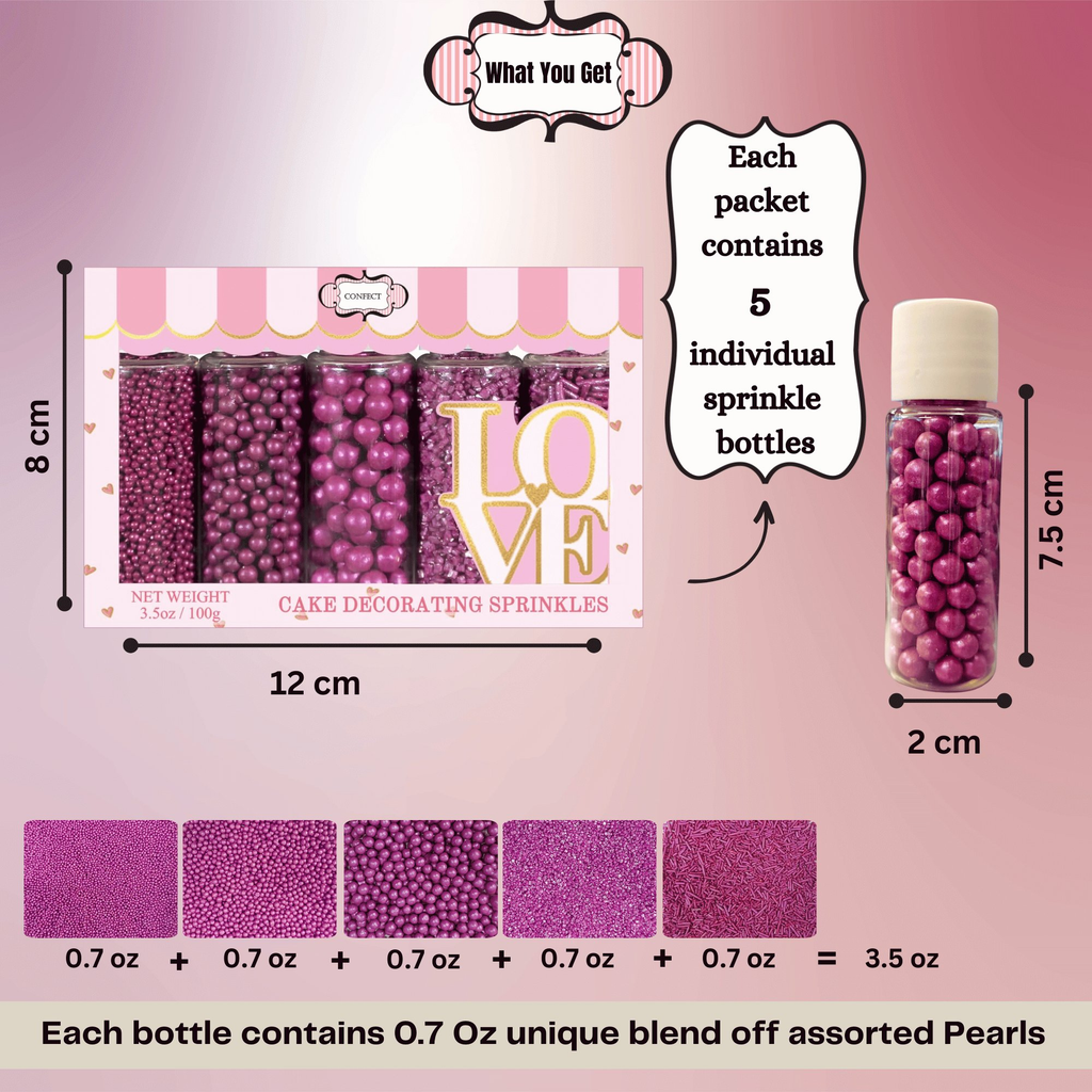 confect sprinkles for cakes cupcakes decoration usp 2pink copy