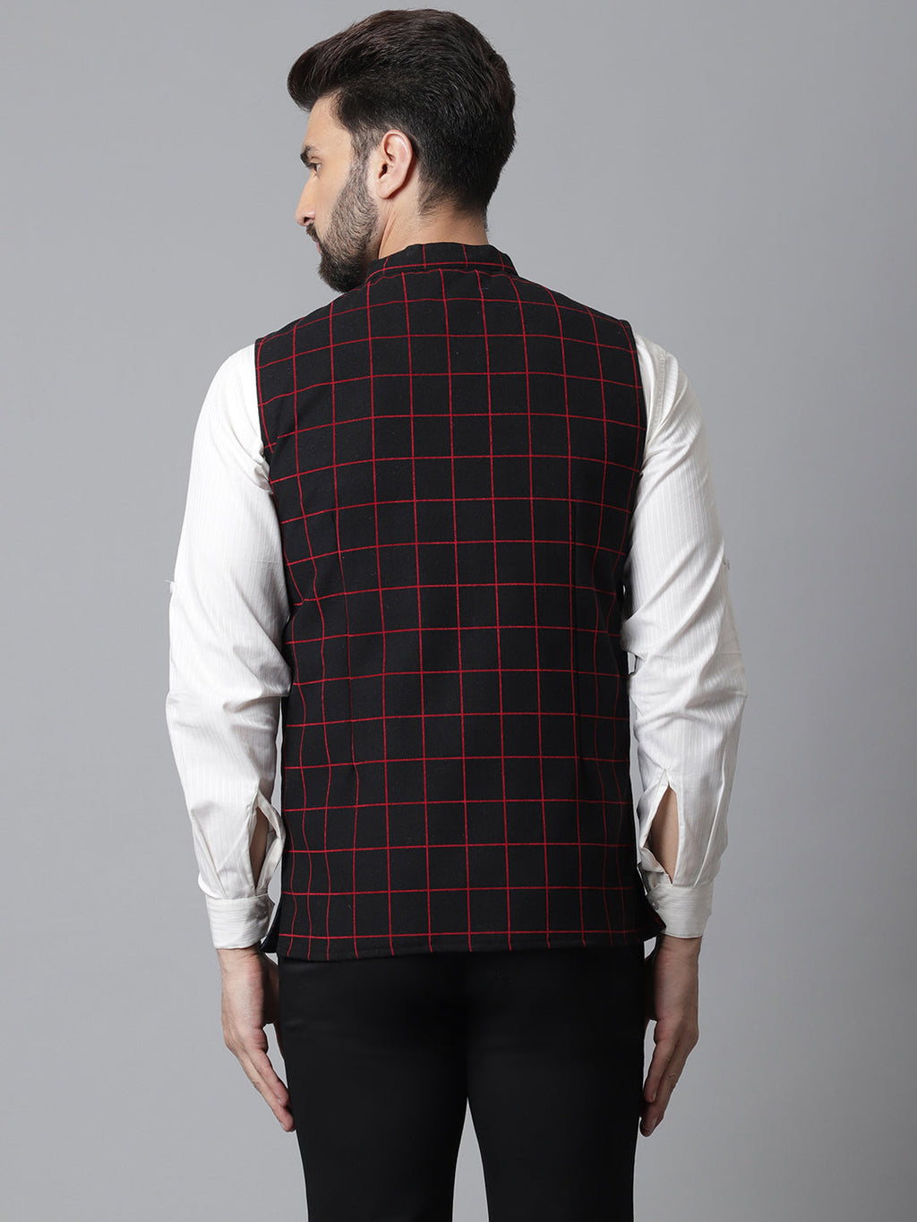 Even Apparels Men's Brown Nehru Jacket With Welt Pockets