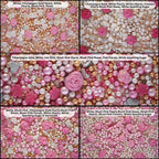 confect pink mini roses lips i silver hearts vermcelli and white pearls anniversary sprinkles sprinkles for baking cake decorative edible sprinkles mix pack of 5
