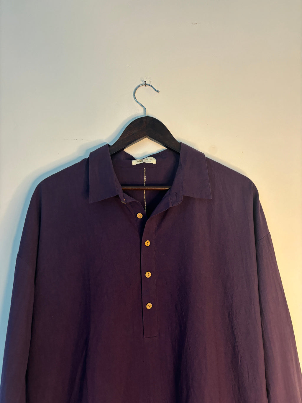trueBrowns Purple Slub Kurta