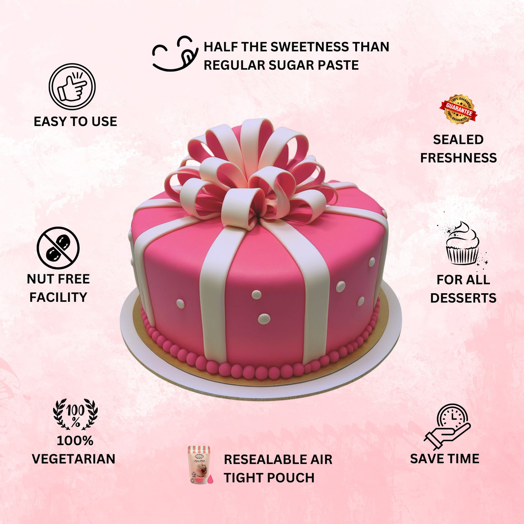 confect hot pink sugarpaste br b 250 gms b