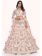Myra White Soft Net Embroidered Designer Lehenga Choli