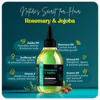 Careberry 100% Organic Rosemary & Jojoba Anti Dandruff Hair Oil
