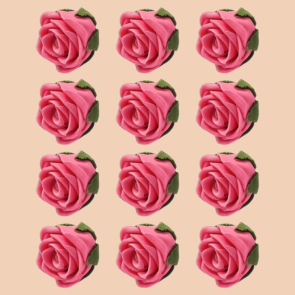 confect sugar roses topper sugar roses for cake decorations edible flamingo rose pink roses pack of 12