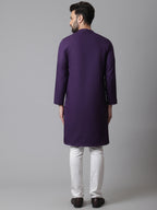 Even Apparels Purple Sherwani Kurta With Asymetrical Cut - Distacart