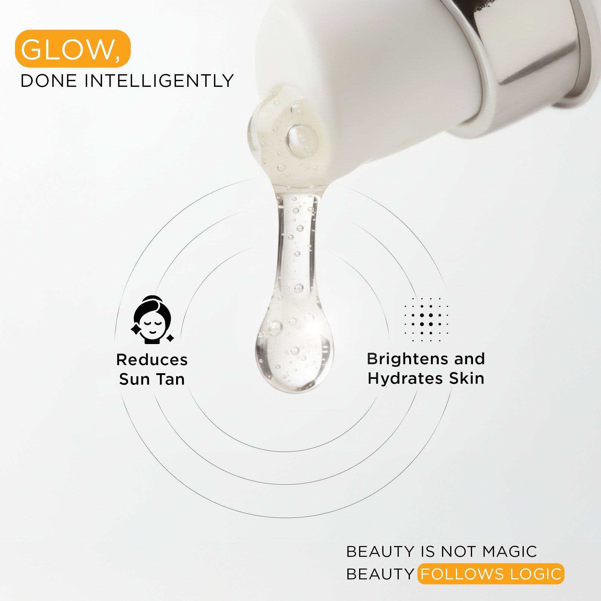SKINQ 15% Vitamin C Glow Serum with L Ascorbic & Ferulic Acid