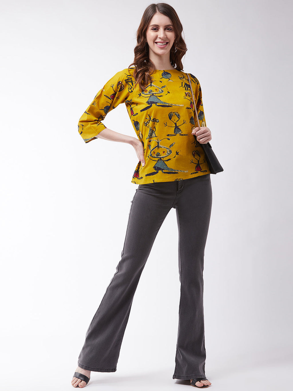 InWeave Women's Quirky Top With Sleevs