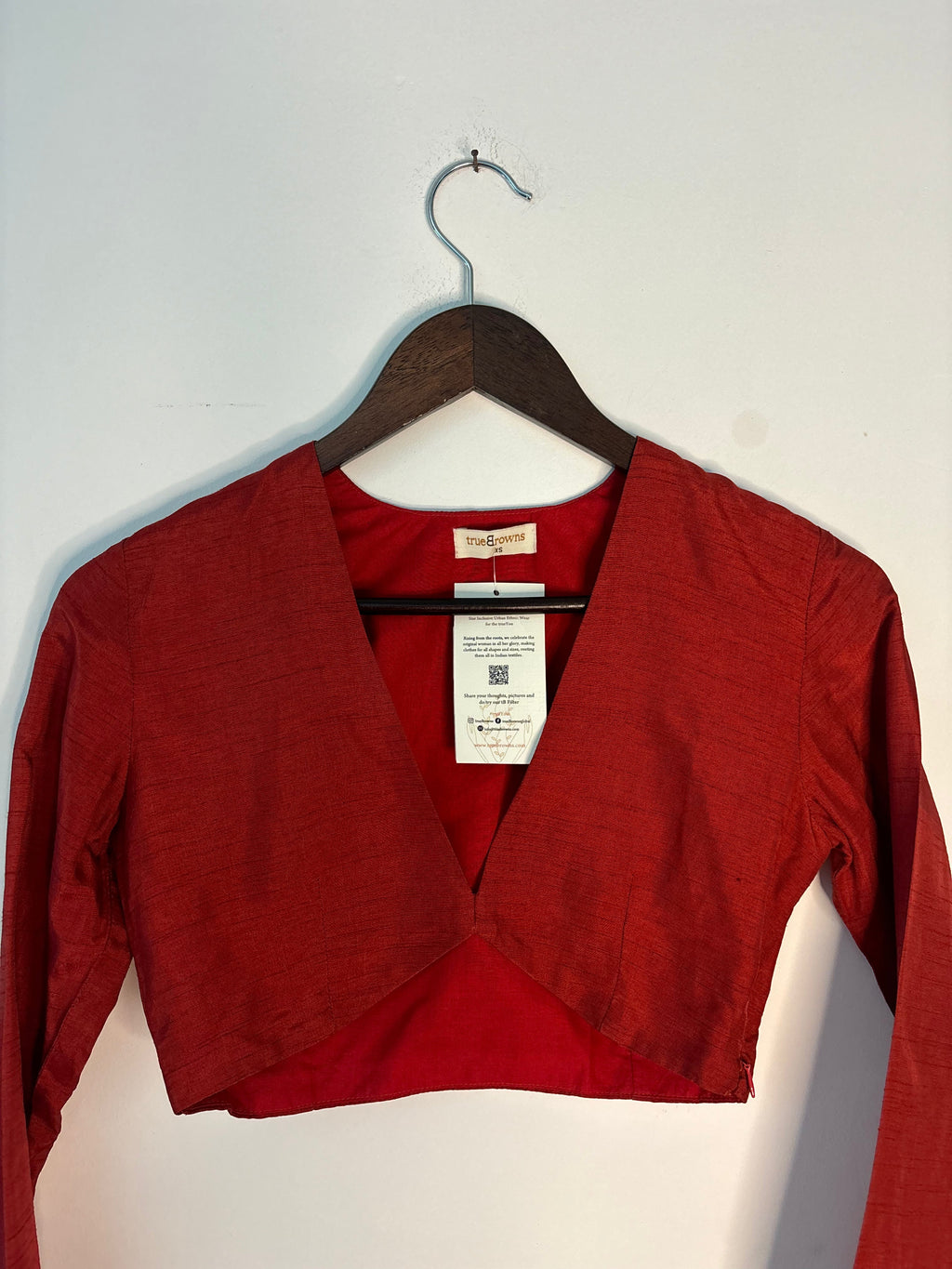 trueBrowns Rust Silk Blouse