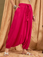 InWeave Fuchsia Solid Harem Pant