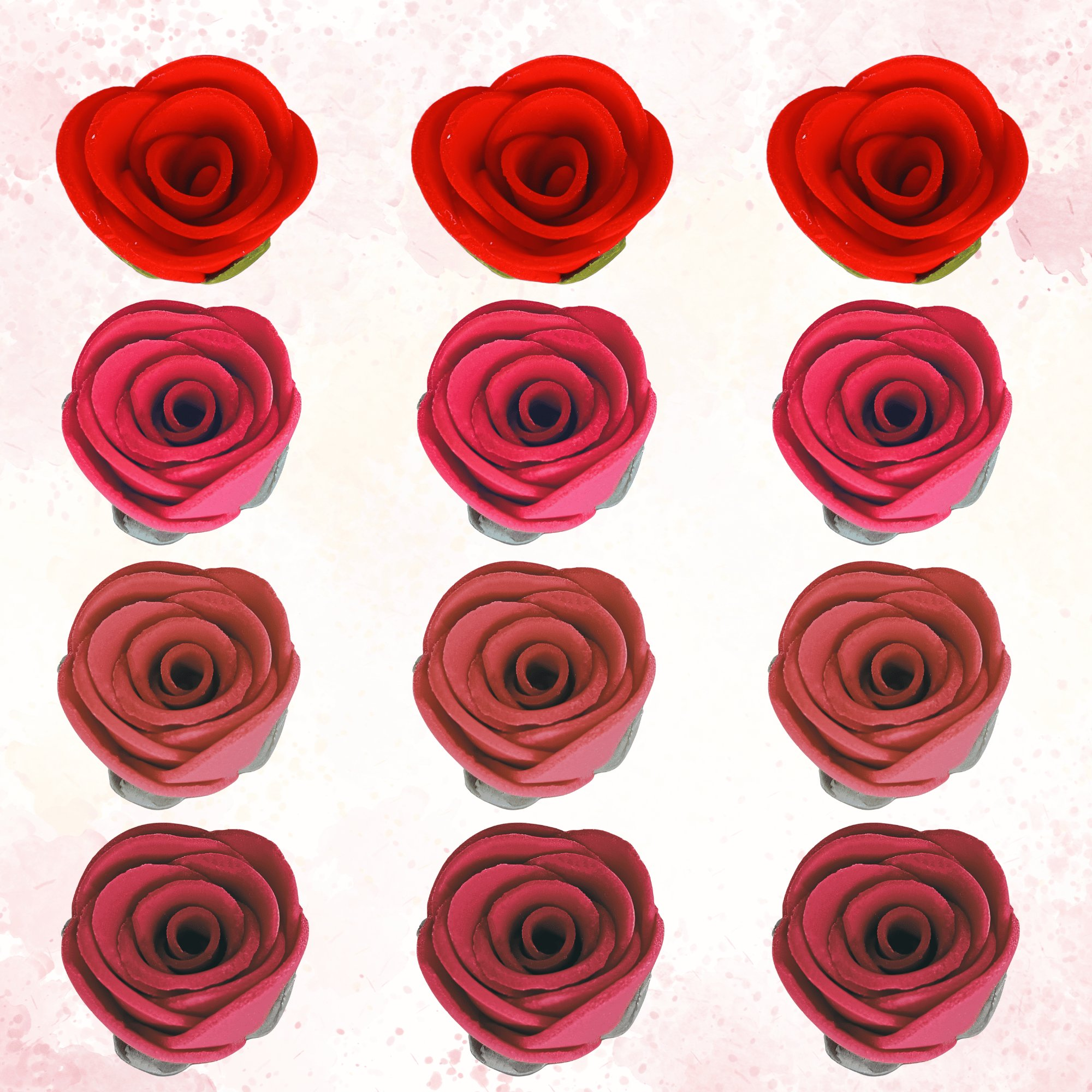confect sugar roses topper sugar roses for cake decorations cupcakes doughnut edible toppers ombre 2 pack of 12