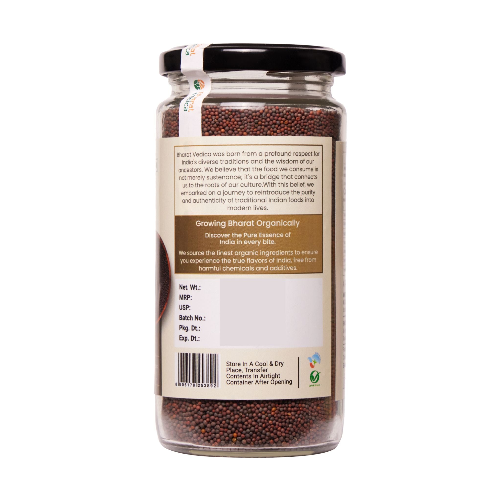 Bharat Vedica Organic Black Mustard Small - Kali Sarso - Distacart
