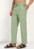 Fabmade Sage Linen Relaxed Trousers
