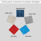 confect edible patriotic sprinkles heart sprinkles captains colors sprinkles pack of 5 j4 06
