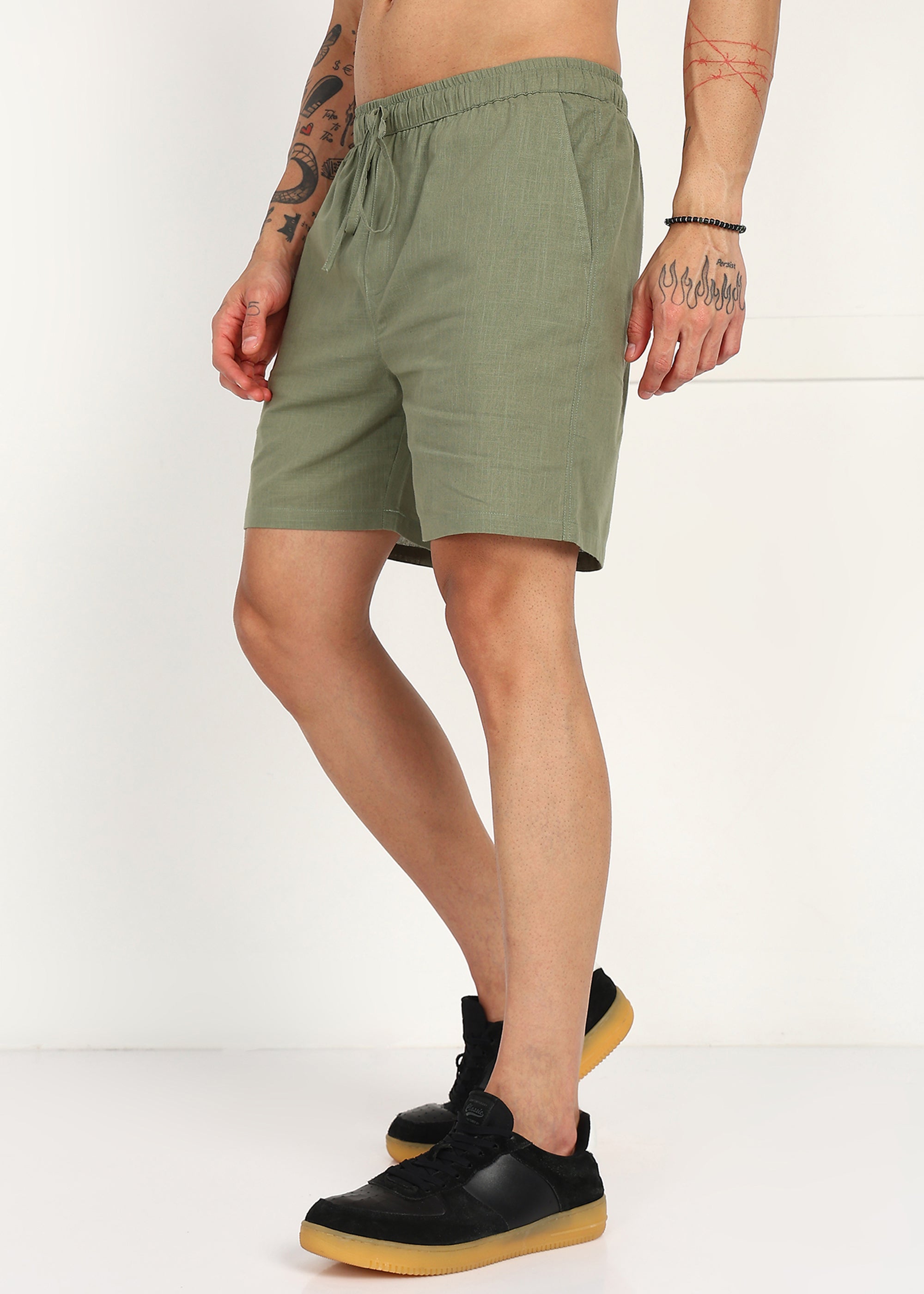 Fabmade Grove Ease Linen Shorts